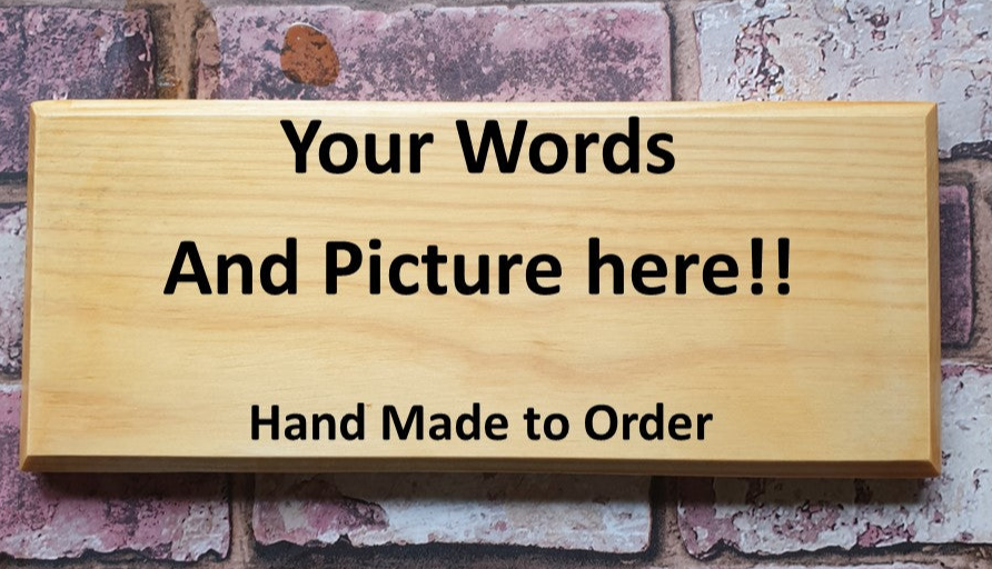 Hand made house sign size 12 inch by 5 inch (Large Size)