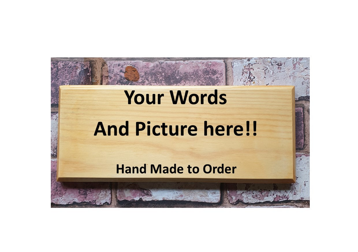 Hand made house sign size 12 inch by 5 inch (Large Size)