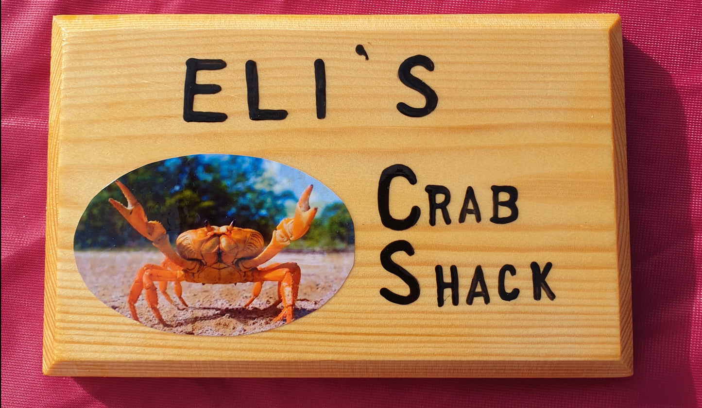 Hand made house sign size 6.5 inch by 4.5 inch (Small Size)